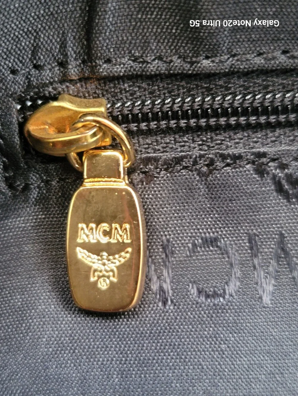MCM Black Logo Jacquard Canvas Backpack - Black